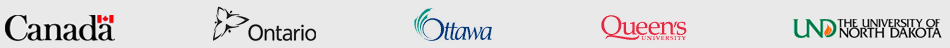 Government of Canada - Government of Ontario - City of Ottawa - Queen's University - University of North Dakota